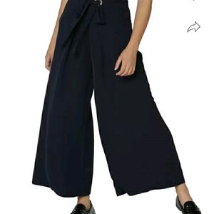 DJ&C Women Flared Black Polycotton Trouser