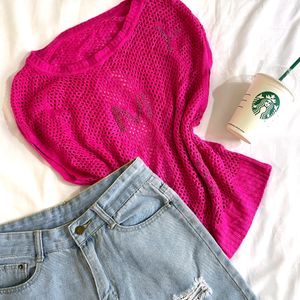 🎀Pinterest Crochet Rose Back Designer Pullover