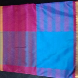 New Silk Cotton Saree -No Blouse-Multi Colour