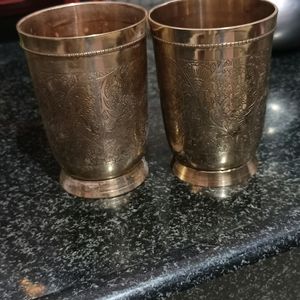 Combo Of New Pure Brass Glasses