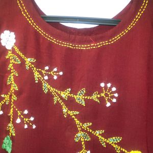 Sleeveless straight kurta | Used once