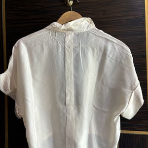 White Knot Up Shirt