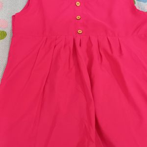 Rose Pink Colour Peplum Top