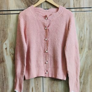 Peach Colour Cardigan Size-40-42