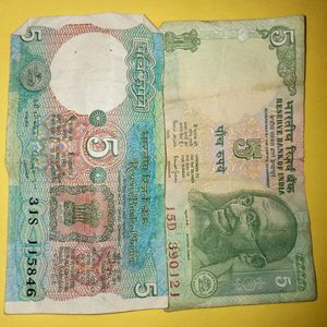 5 Rs Old Note