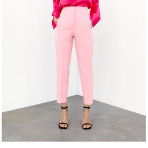 Zara Infamous High Waisted Trouser- Bubble Gum