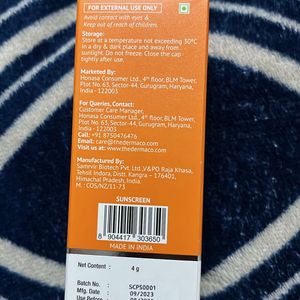 The Derma Co Mattifying Sunscreen