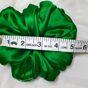 Green Satin Scrunchie 💚