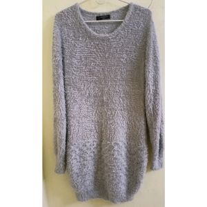 Wansili Grey Long Woolen Dress.