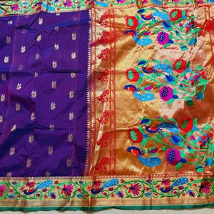 paithani saree green border