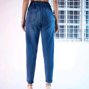 High Rise Blue Jeans