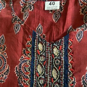 Maroon Kurta Set With Sharara