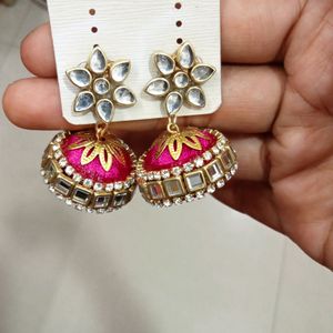 Earrings And Bangles Combo Set