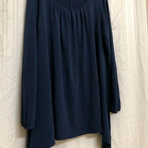 Iris Blue Long Sleeve Top