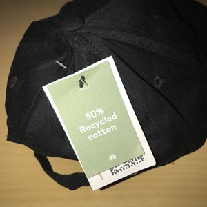 H&M Black Cotton Twill Cap