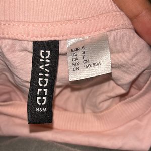 H&M Baby Pink Sporty Crop Top