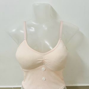 Peach Bralette Padded Top