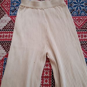 Elegant Beige Flared Pants