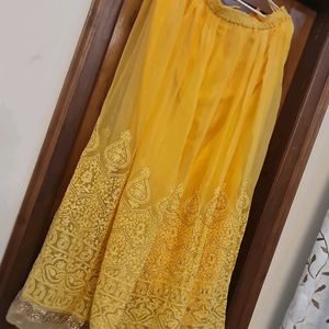 BRIDAL HEAVY GARARA CHIKANKARI WORK ON SILK