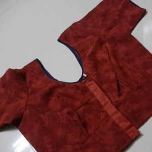 Maroon Brown Stiched Blouse