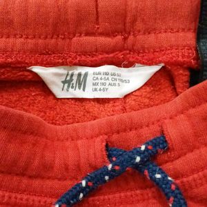 H&M Boys Red Lower 4-5Y