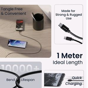 Ambrane 1 Metre Fast Charging Usb Cable