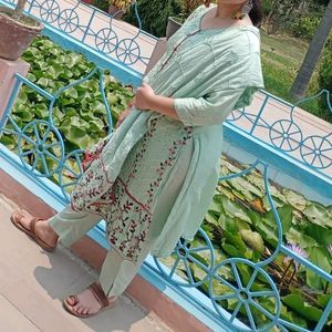 Embroidered Kurta Pant Dupatta Set