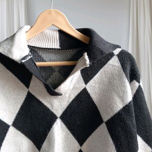 B&W Checked Sweater