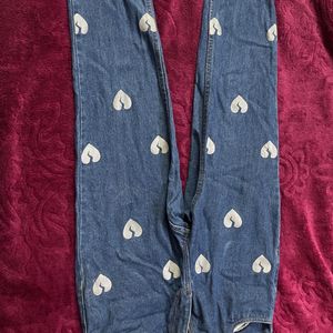 Sassfras Blue Heart Denim Jeans