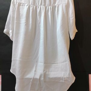 High Low Transparent White Shirt