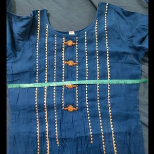 Blue Kurti With Dupatta