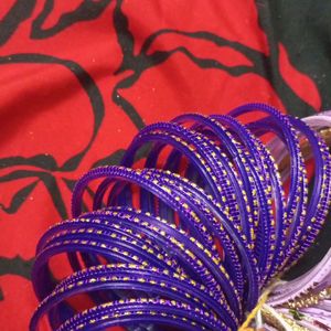 Combo Or Two Bangles Purple Coloured