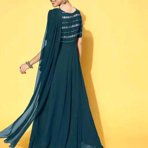 Beautiful Trendy Saree Gown For Diwali