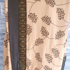 Saree Black With Coffee Brown Palla