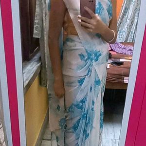 chiffon saree with blouse