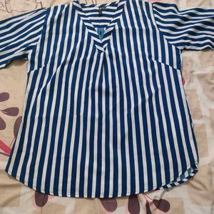 Striped 3/4th sleeve top