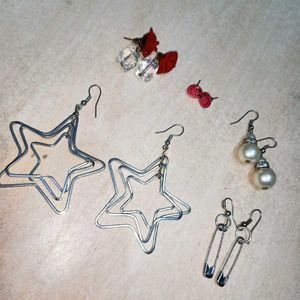 Set of 5 earrings for women