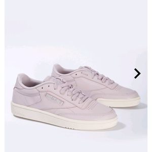 Reebok Leather Lilac Laceup Shoes