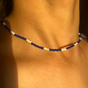 Blue White Beads Chain