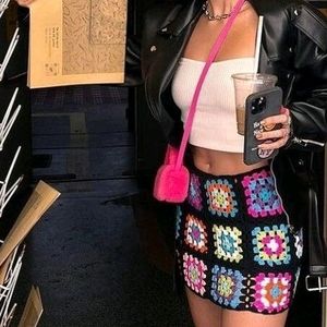 Multicolour Crochet Skirt