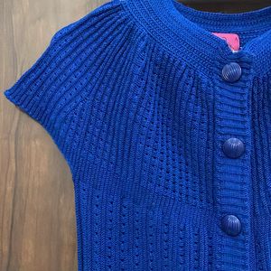 Blue Half Sleeve Sweater