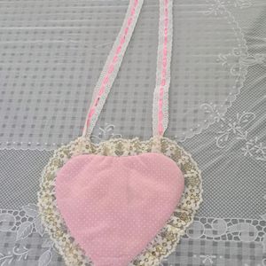 Baby Pink lacy frilly heart shaped  SLING