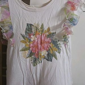 Multi Colour Flower Top For Girls