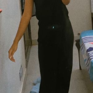 Black Backless Jumpsuit.