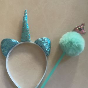 Kids Unicorn Hair band & Unicorn Pen