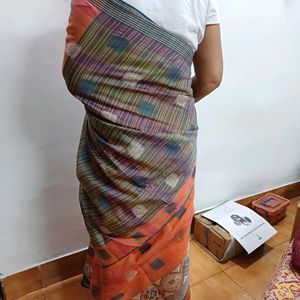 Women Cotton Saree. Used Only Once. With Blouse