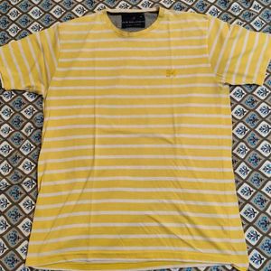 T-shirt With Yellow & White Stripes