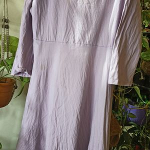 Lilac One Piece Dress In Tshirt Fabric From Brand Bewakoof Available In Size 3XL