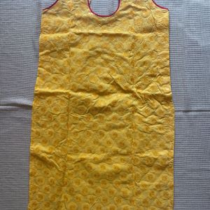 Embroidered Golden Yellow Kurta