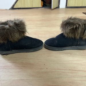 Black Fur Winter Boots